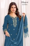 Aaysha By Banwery Malai Crape Embroidery Work Kurti With Bottom